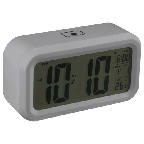 Réveil à touches digitales - 3S. x Home - Horloge blanche design
