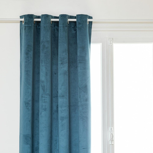 Rideau occultant bleu égéen 140x260 cm "Théa" - 3S. x Home - Textile design