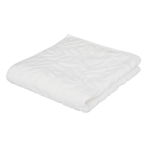 Serviette de toilette coton blanc 50x90 cm "Cisel" - 3S. x Home - Serviette draps de bain