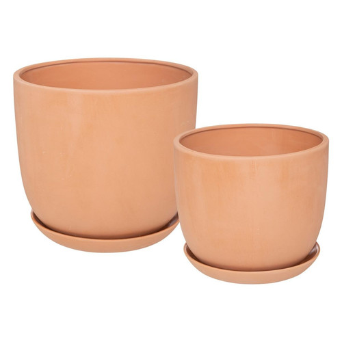 Set de 2 pots "Cosy" rose terracotta 3S. x Home  - Accessoires jardin design