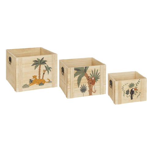 Set de 3 cagettes enfant "Jungle", bois 3S. x Home  - Commode enfant design