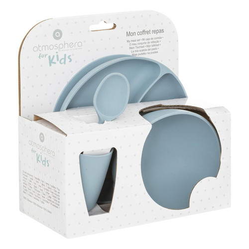 Set de repas bleu en silicone - 3S. x Home - Chambre enfant et bebe design