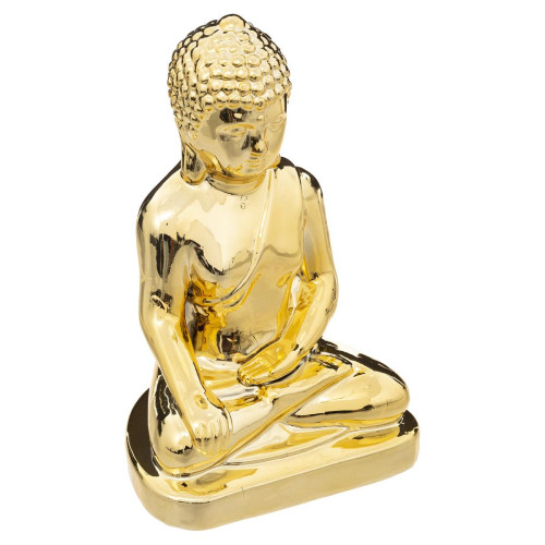 Statuette "Bouddha" céramique doré H25 cm
