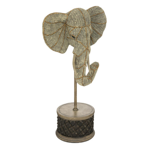 Statuette "Éléphant" résine doré H44 cm - 3S. x Home - Deco luminaire vert