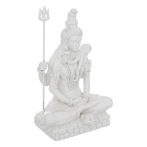 Statuette shiva en résine blanche