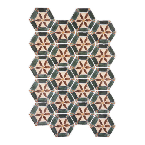 Sticker "Ali" 30x40 lot de 2 en carreau hexagone 3S. x Home  - Tableau multicolore