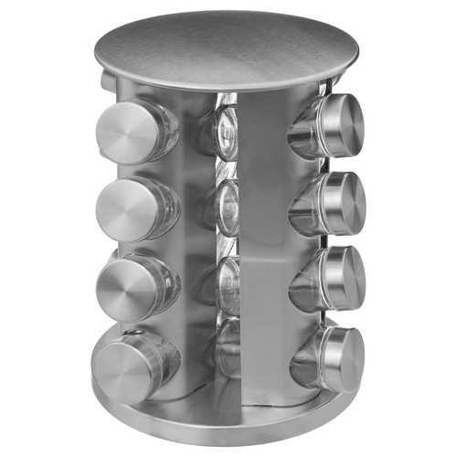 Support rotatif inox 16 pots à épices 3S. x Home  - Accessoire cuisine design