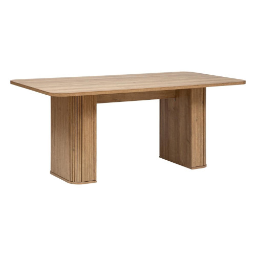 Table à manger en placage effet bois  - Table a manger design