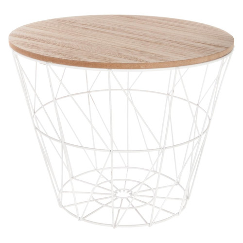 Table café métal blanc Kumi 3S. x Home  - Table d appoint design
