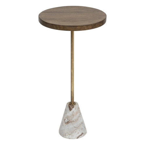 Table d'appoint "Neith" manguier et marbre - 3S. x Home - 3s x home