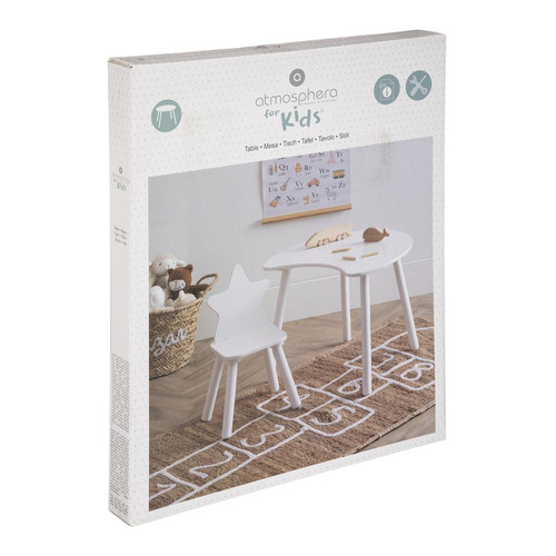 Table douceur "Lune" blanche - 3S. x Home - Chambre enfant et bebe design