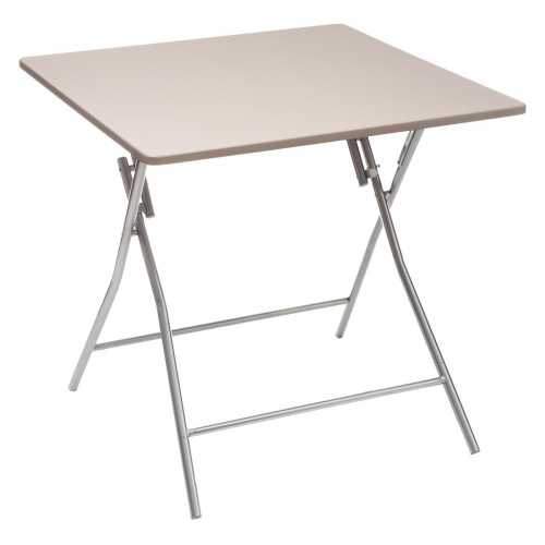 Table Pliante 80 X 80 cm Taupe - Table relevable design