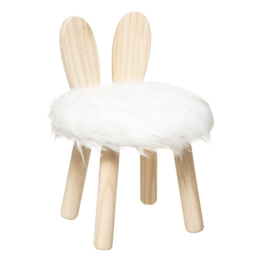 Tabouret "Lapin" blanc 3S. x Home  - Fauteuil et chaise enfant design