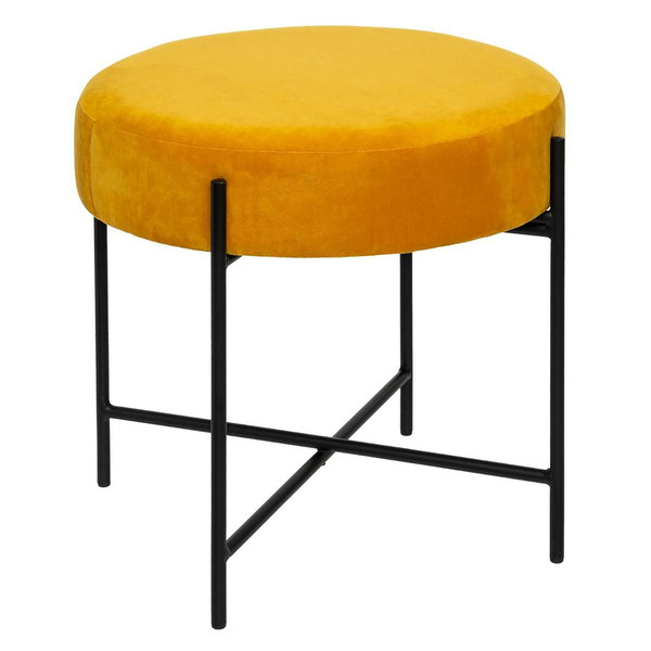 Tabouret Velours Ocre Arty