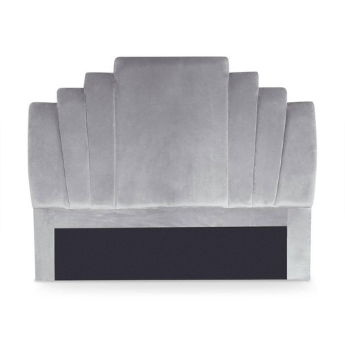 Tête de lit Arena 140 cm Velours Argent 3S. x Home  - Tete de lit gris