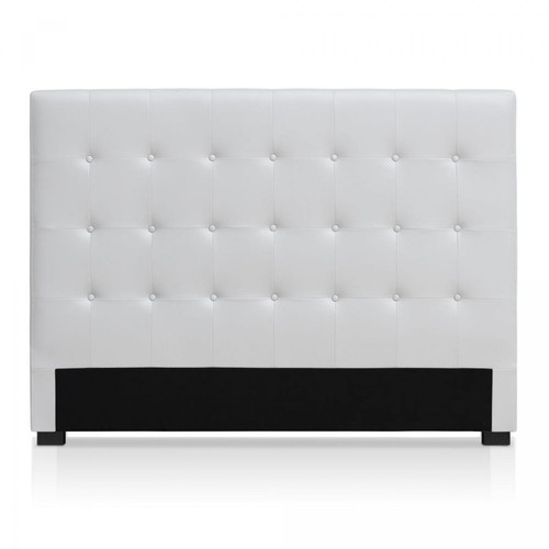 Tête De Lit Avec Port USB LUXOR 160cm Simili Blanc - Tete de lit blanc