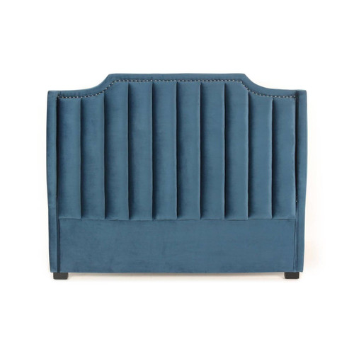 Tête de lit Dhora 160 cm Velours Bleu 3S. x Home  - Sommier design