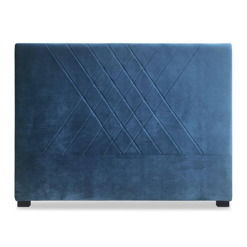 Tête de lit Diam 160cm Velours Bleu - 3S. x Home - Lit design et ensemble literie