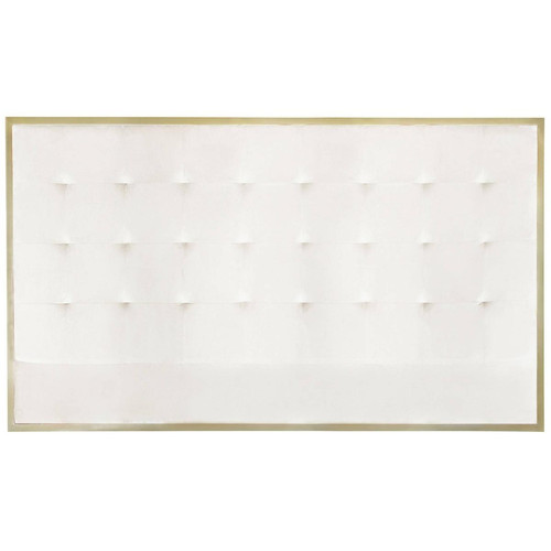 Tête de lit Donna 180 cm Métal Or et Velours Blanc