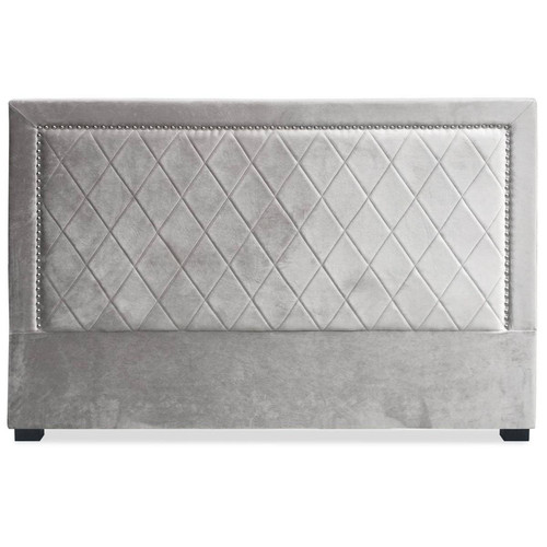 Tête de lit Meghan 180cm Velours Argent 3S. x Home  - Tete de lit gris
