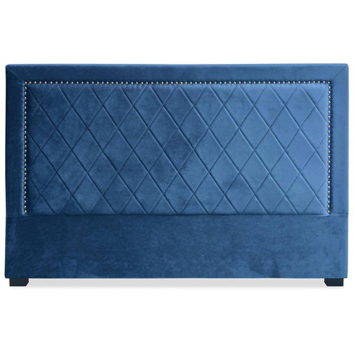 Tête de lit 180cm Velours Bleu Meghan - 3S. x Home - Lit design et ensemble literie