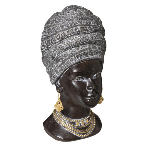 Tête Femme Africaine H28 3S. x Home  - Statue design