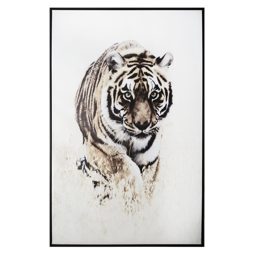 Toile imprimée en cadre Tigre 78 x 118 cm 3S. x Home  - Tableau multicolore