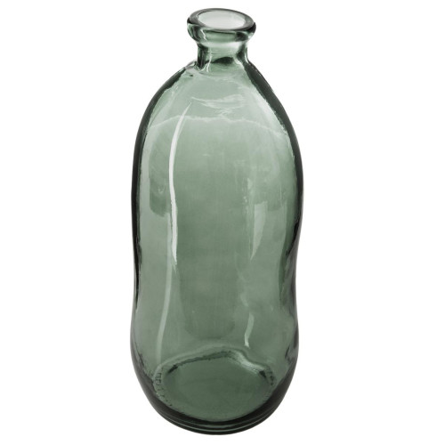 Vase Bouteille Verre Recyclé Kaki - Vase verre design