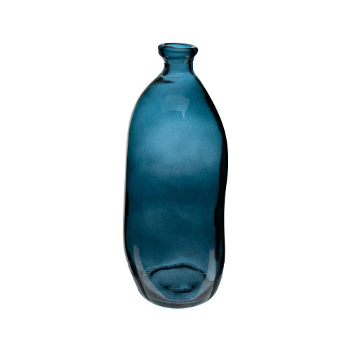 Vase bouteille verre recyclé orage H51