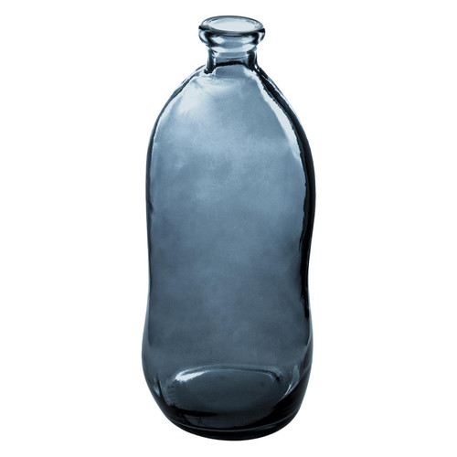 Vase bouteille verre recyclé orage H73