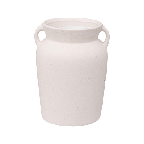 Vase céramique "Anses" H20 blanc
