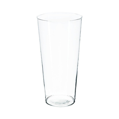 Vase conique transparent H30 cm