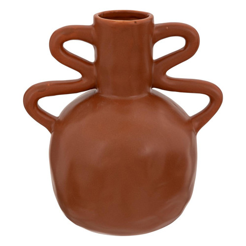 Vase en céramique cannelle H20 OLM  - 3S. x Home - Deco luminaire vert