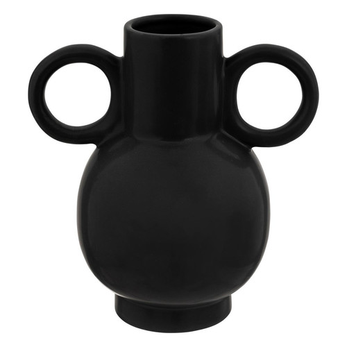 Vase en céramique noir H22 OLM
