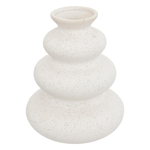 VASE CERAMIQUE SABLE  H20 3S. x Home   - Vase blanc design