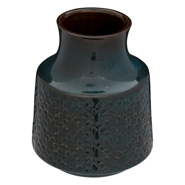 Vase bleu rond en céramique "Jiling"
