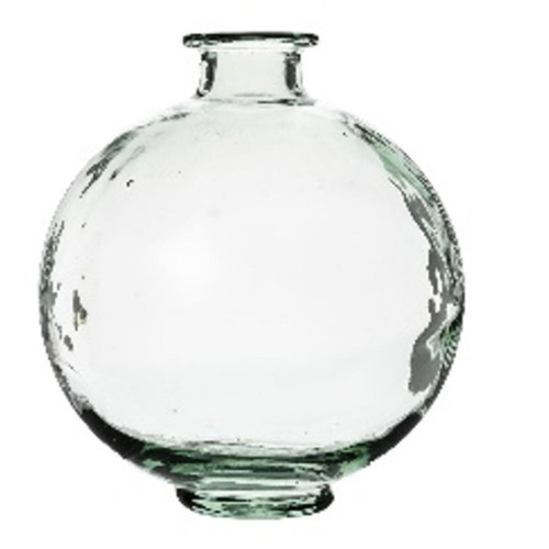 Vase "Khem" en verre recyclé D25 transparent