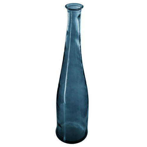 Vase long verre recyclé orage H80