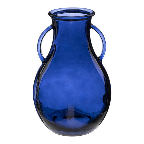 Vase recy candy H32 bleu en verre