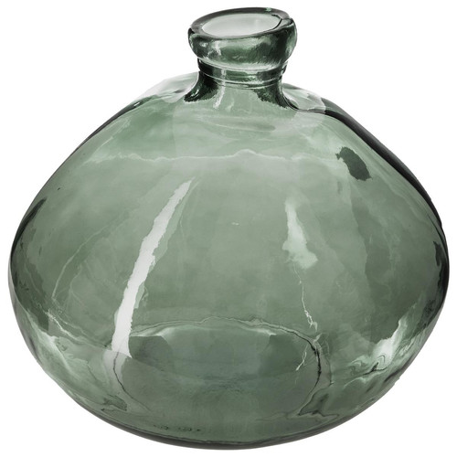 Vase Rond Verre Recyclé Kaki 50cm - 3S. x Home - Deco luminaire vert