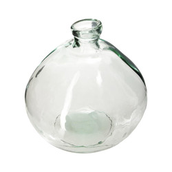 Vase rond verre recyclé transparent D33