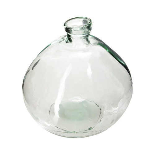 Vase rond verre recyclé transparent D33