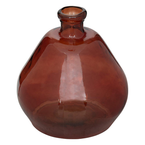 Vase rond en verre recyclé ambre D45 ULY
