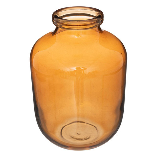 Vase verre ambre H23 cm