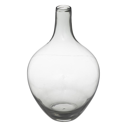 Vase verre gris H38 cm