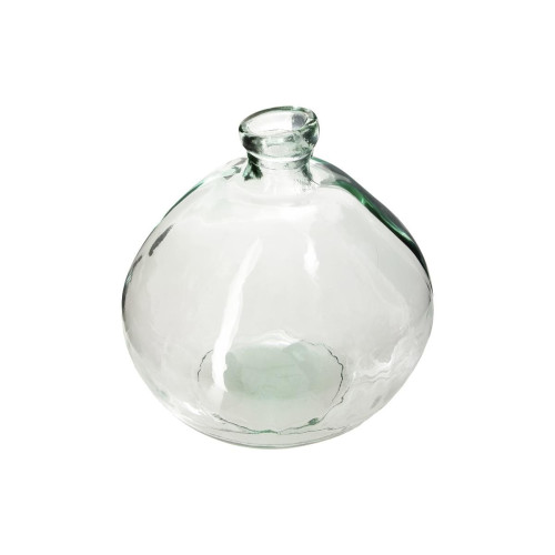Vase verre recyclé rond transparent D20