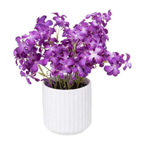 Violettes avec pot en céramique H27cm 3S. x Home  - Deco plantes fleurs artificielles