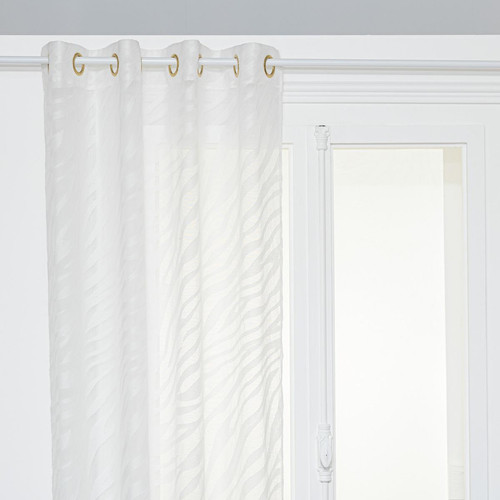Voilage jacquard "Boudoir" 140x240cm blanc - 3S. x Home - Rideaux design