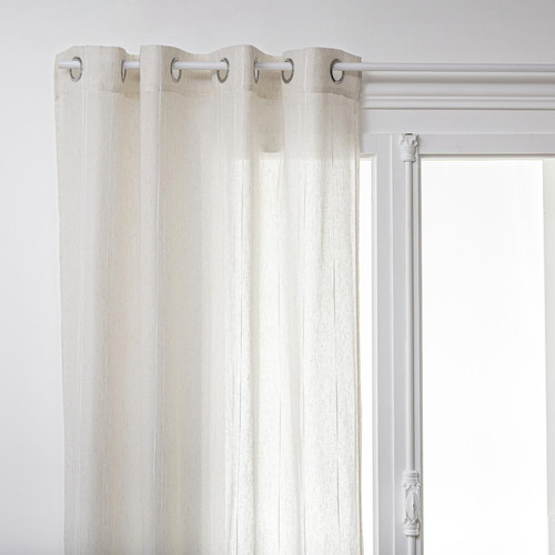 Voilage rayure "Esma" 140x260 cm blanc - 3S. x Home - Rideaux design