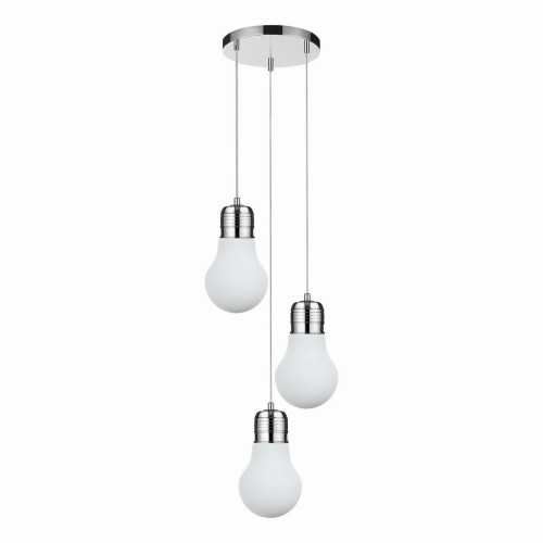 Ampoule pendante 3xE27 60W Chrome/Blanc - Britop Lighting - Suspension design